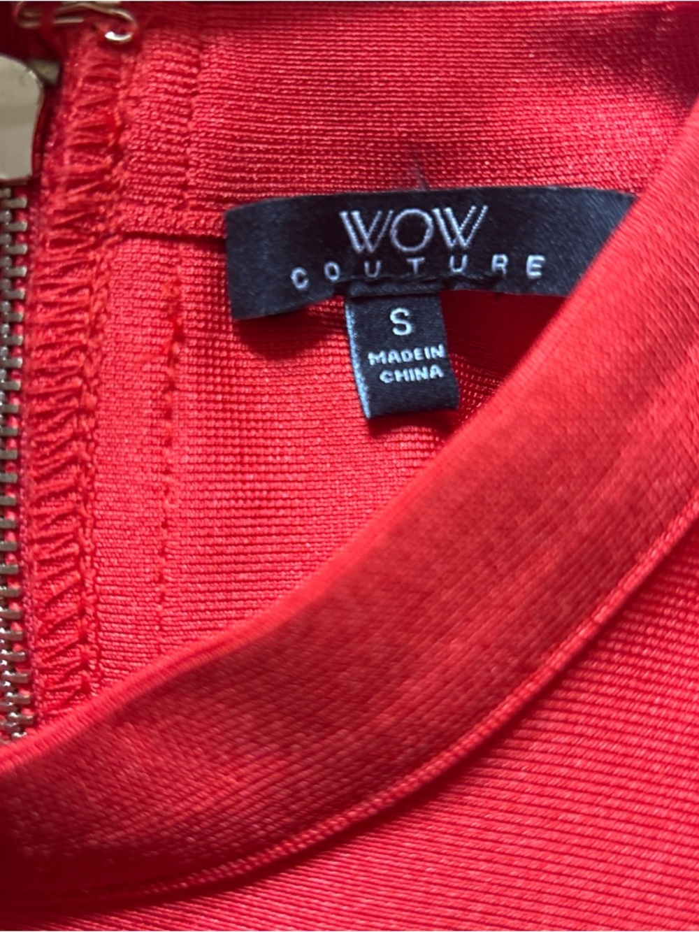 WOW couture Red Cutout Woven-Panel Long Sleeve Crop Top - Picture 6 of 6